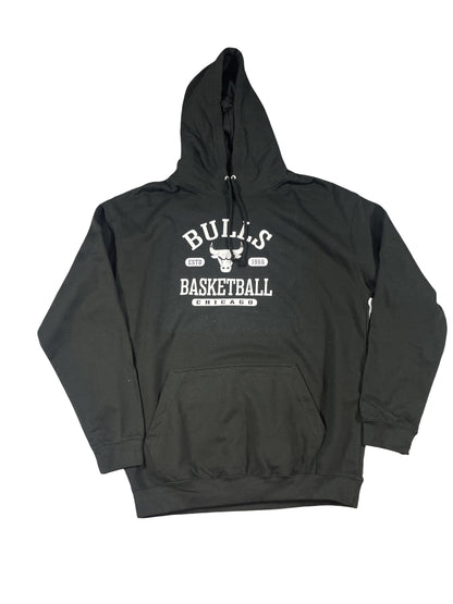 Chicago Bulls Black Hoodie – Classic Basketball Logo | Official NBA Apparel - Large