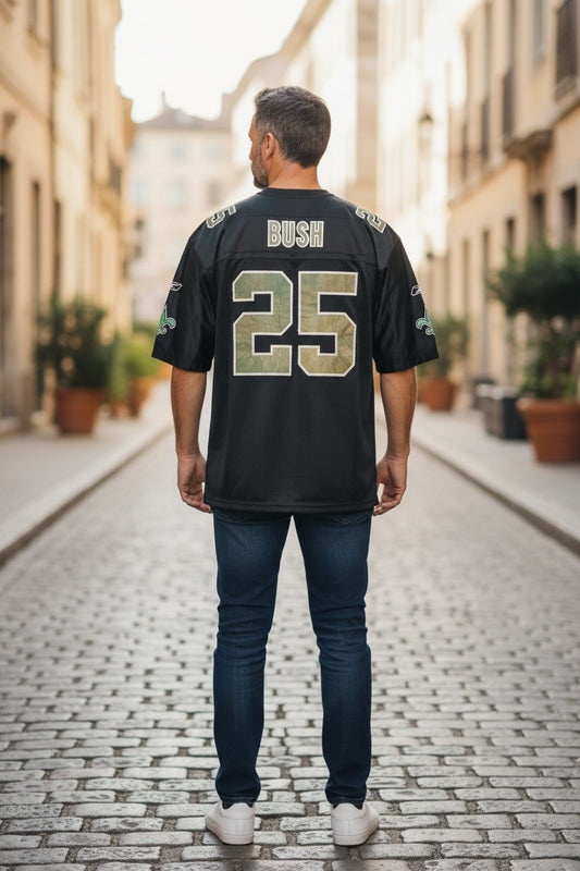 Vintage - Reggie Bush #25 New Orleans Saints Vintage Reebok NFL Jersey – Black – 2XL (+2 Length)