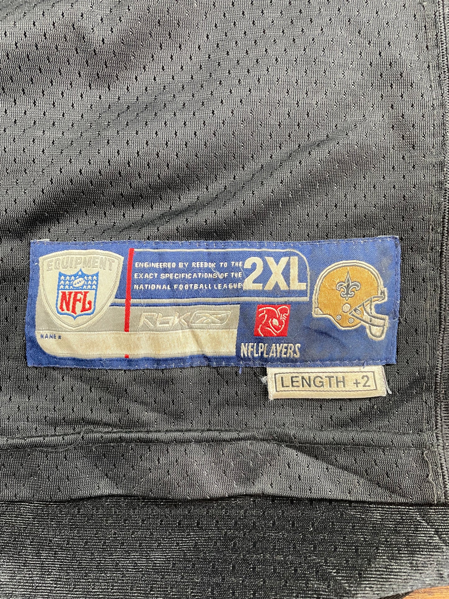 Vintage - Reggie Bush #25 New Orleans Saints Vintage Reebok NFL Jersey – Black – 2XL (+2 Length)