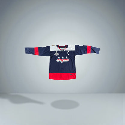 Vintage - Adidas Washington Capitals Alexander Ovechkin #8 NHL Jersey – Men’s 2XL – Navy Home – Stanley Cup Champions Patch – Official Licensed