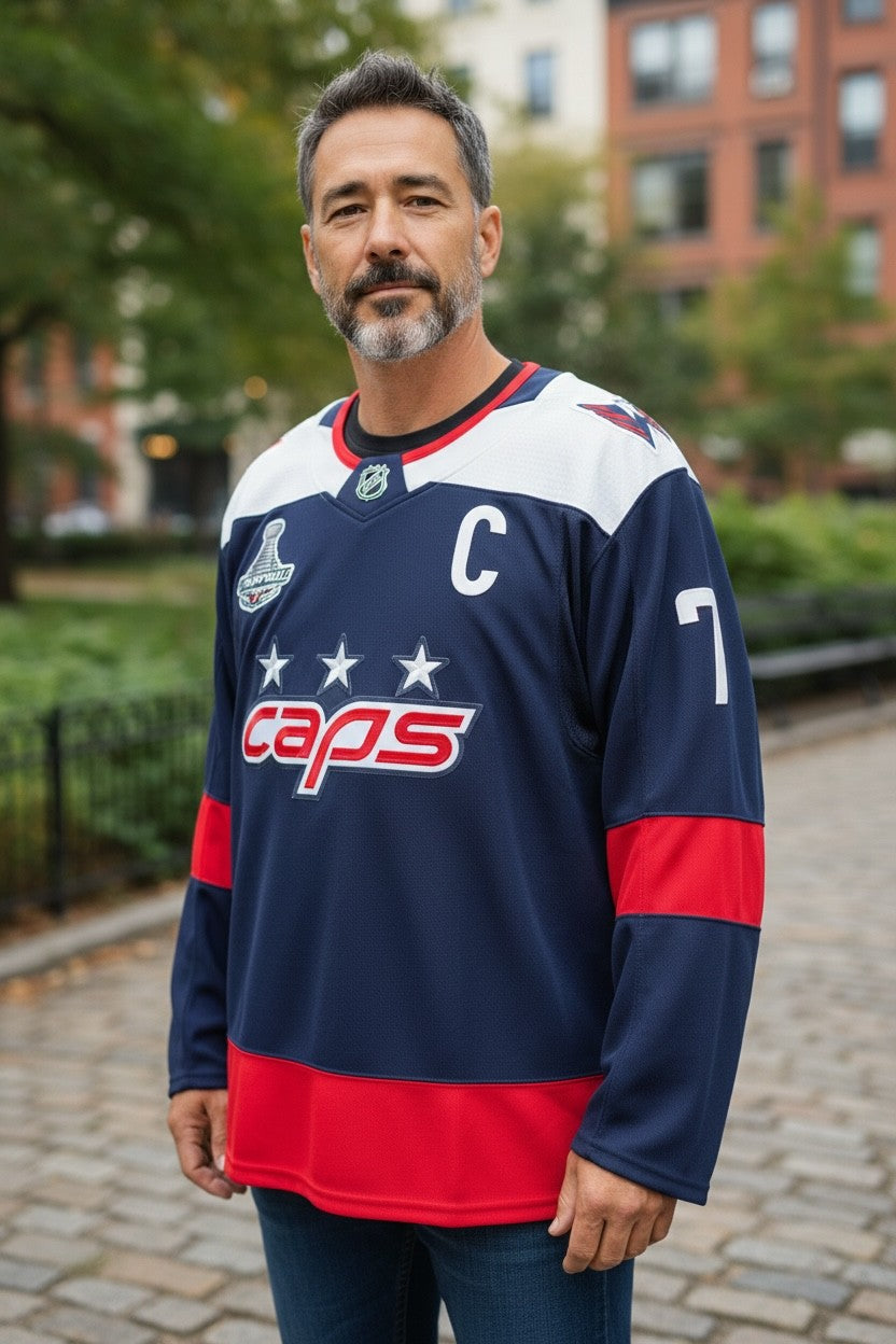 Vintage - Adidas Washington Capitals Alexander Ovechkin #8 NHL Jersey – Men’s 2XL – Navy Home – Stanley Cup Champions Patch – Official Licensed