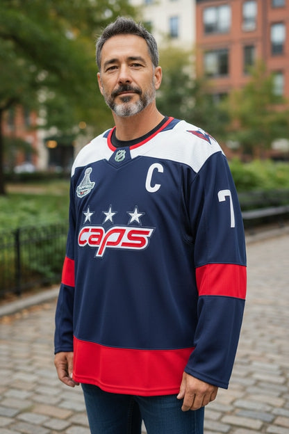 Vintage - Adidas Washington Capitals Alexander Ovechkin #8 NHL Jersey – Men’s 2XL – Navy Home – Stanley Cup Champions Patch – Official Licensed