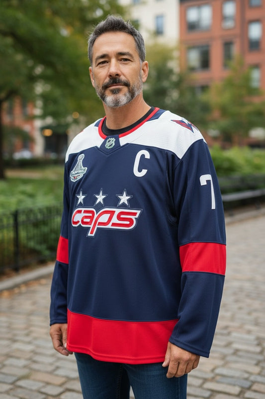 Vintage - Adidas Washington Capitals Alexander Ovechkin #8 NHL Jersey – Men’s 2XL – Navy Home – Stanley Cup Champions Patch – Official Licensed
