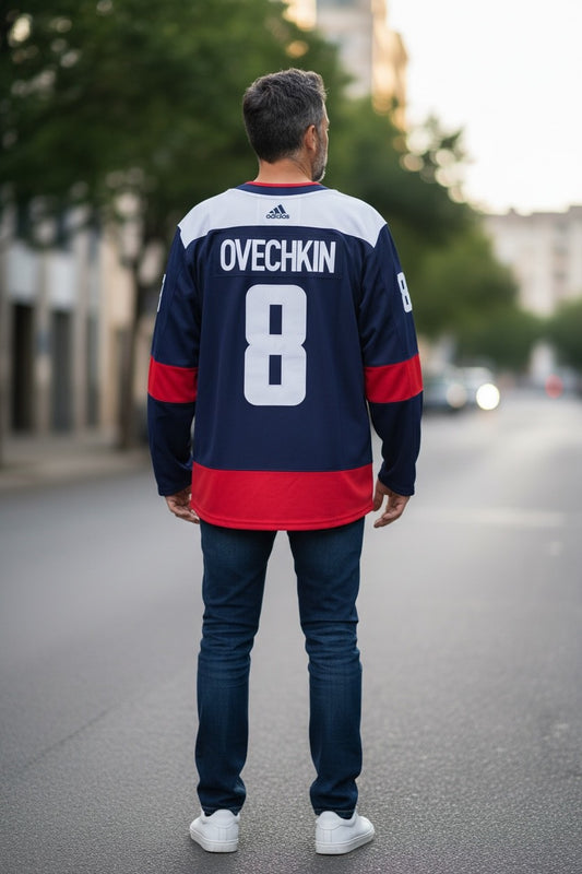 Vintage - Adidas Washington Capitals Alexander Ovechkin #8 NHL Jersey – Men’s 2XL – Navy Home – Stanley Cup Champions Patch – Official Licensed