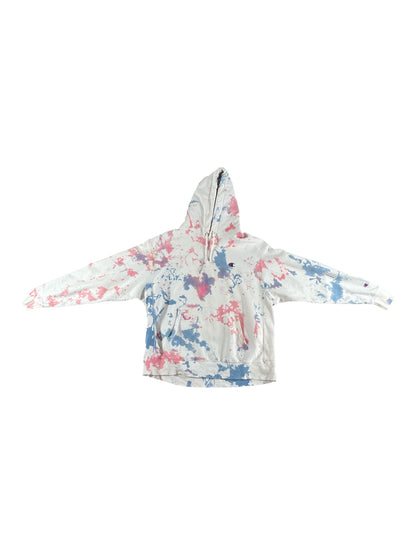 Vintage - Champion Paint Splatter Hoodie – Cream Multi – Men’s XL