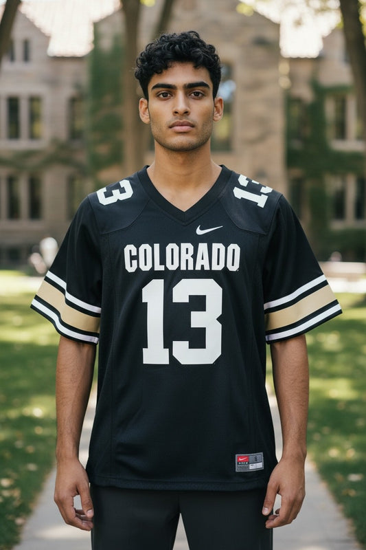 Nike Colorado Buffaloes #13 Football Jersey – Black NCAA College Jersey – Men’s Small