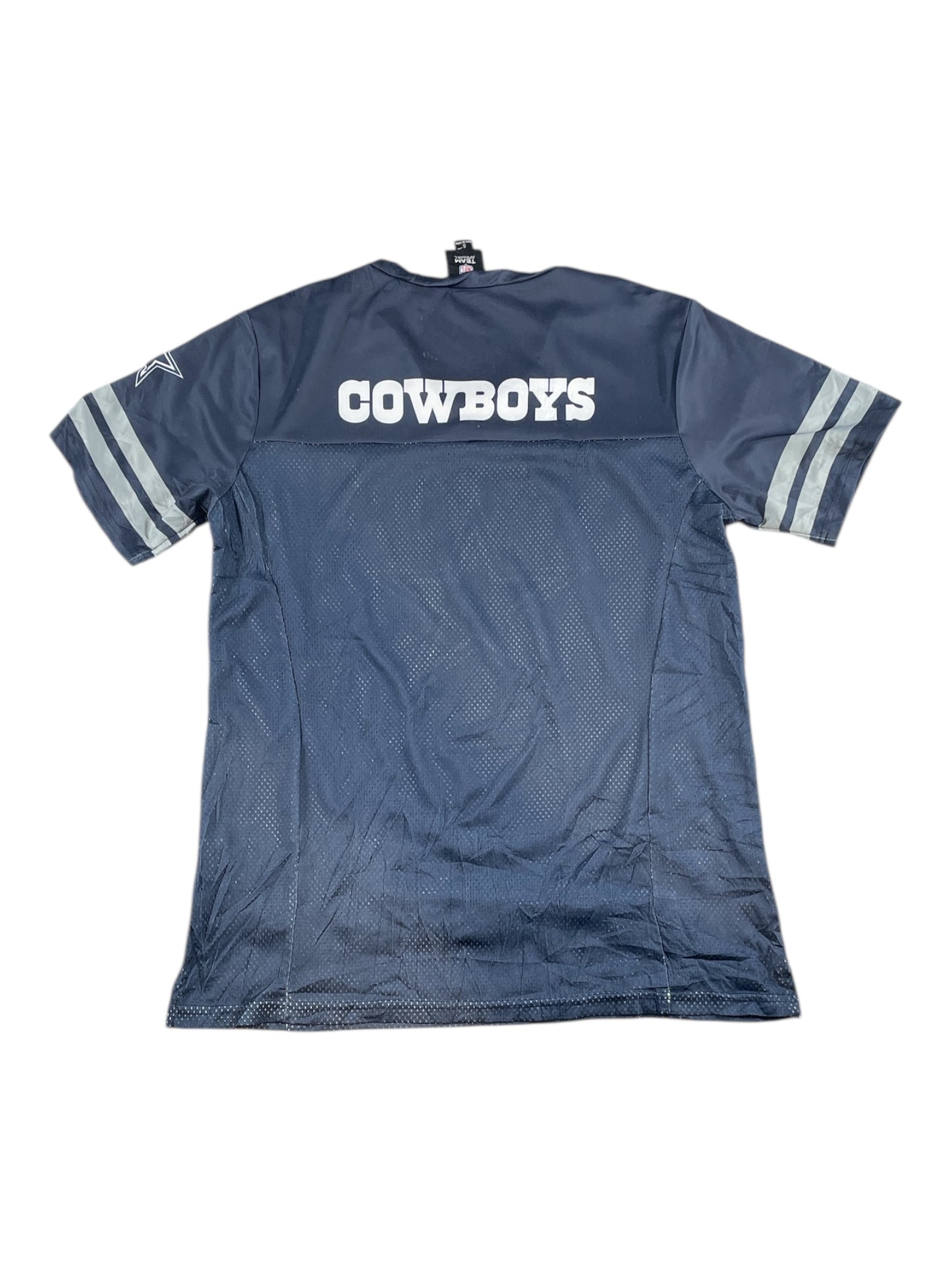 Dallas Cowboys Navy Mesh Tee – Vintage Style NFL Fan Top - Size Small