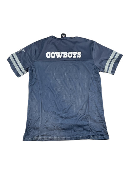 Dallas Cowboys Navy Mesh Tee – Vintage Style NFL Fan Top - Size Small
