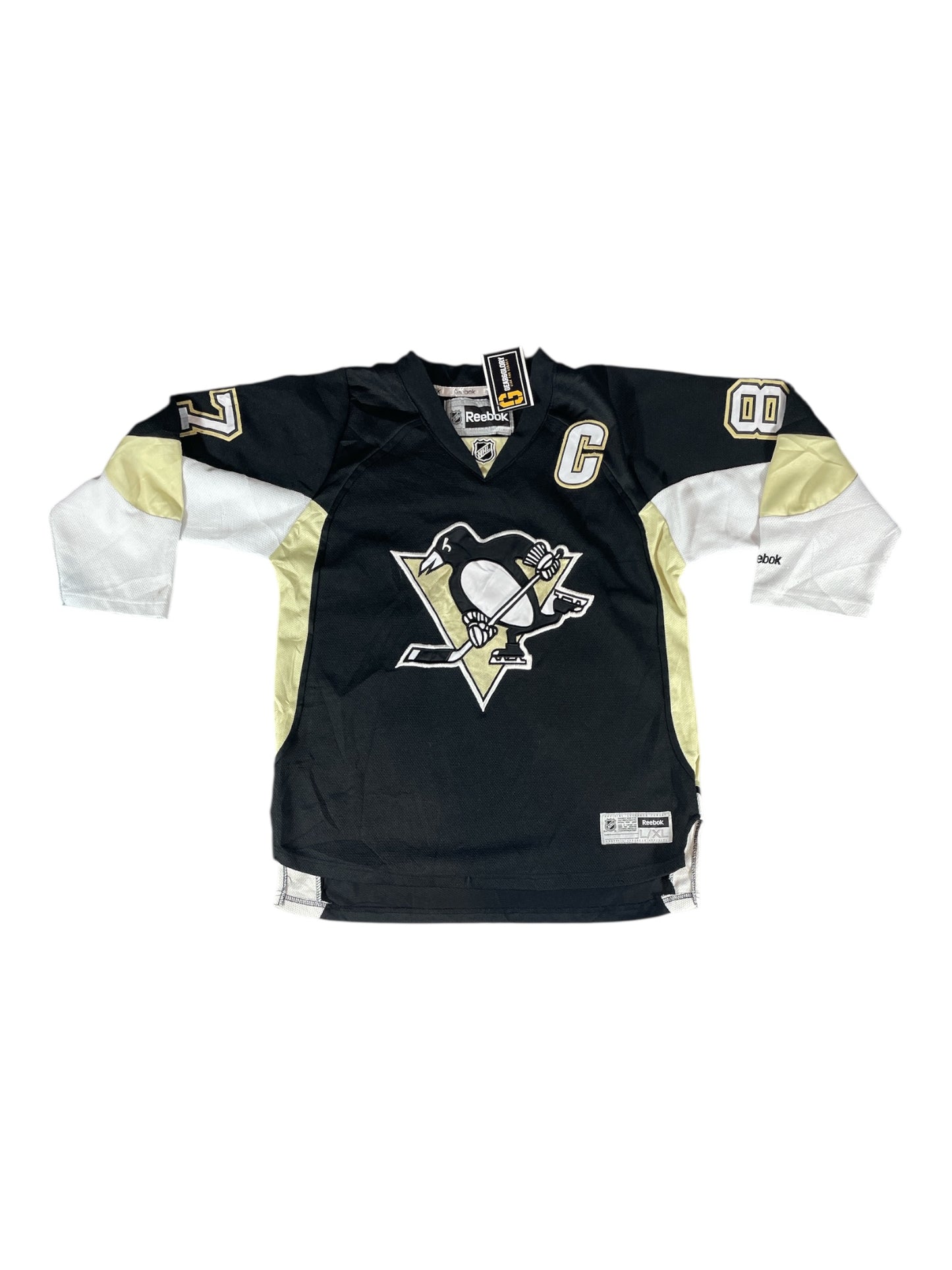 Sidney Crosby #87 Pittsburgh Penguins Youth NHL Jersey – Reebok – Black – Kids L/XL