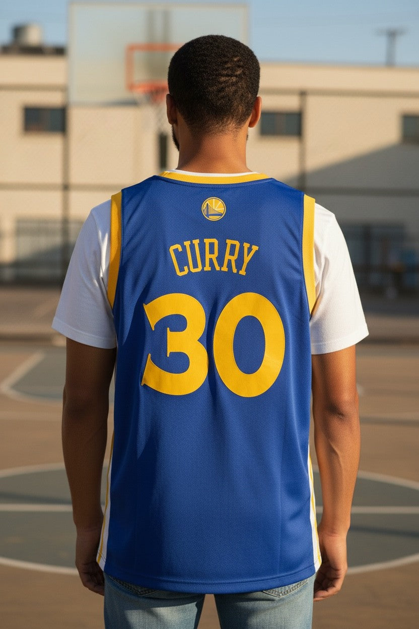 Stephen Curry #30 Golden State Warriors Adidas NBA Jersey – Blue – Small – Pre-Loved