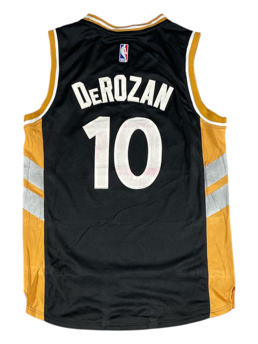 Toronto Raptors DeMar DeRozan #10 Adidas Swingman Jersey – Black/Gold – Men’s Medium (+2 Length)