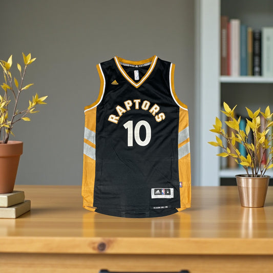Toronto Raptors DeMar DeRozan #10 Adidas Swingman Jersey – Black/Gold – Men’s Medium (+2 Length)