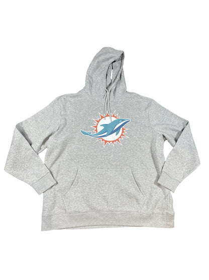 Miami Dolphins Fanatics Logo Hoodie – Grey (Brand New)