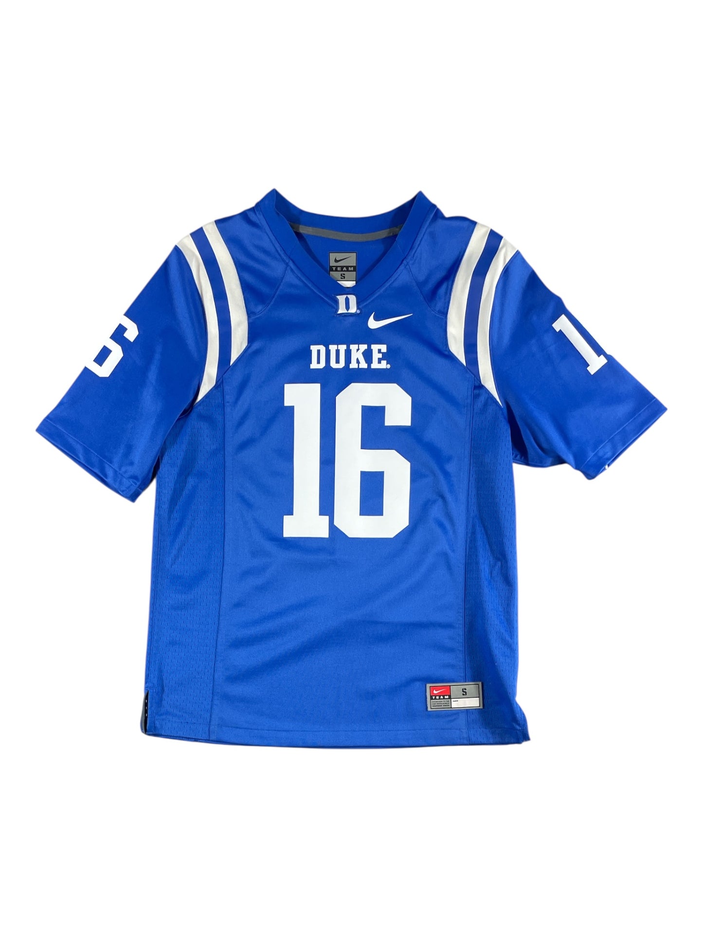 Nike Duke Blue Devils #16 Football Jersey – NCAA College Jersey Blue – Men’s Small