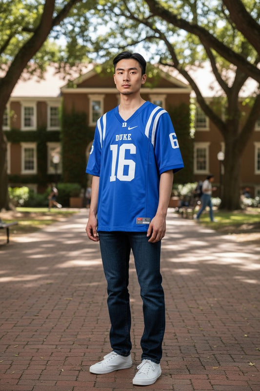 Nike Duke Blue Devils #16 Football Jersey – NCAA College Jersey Blue – Men’s Small