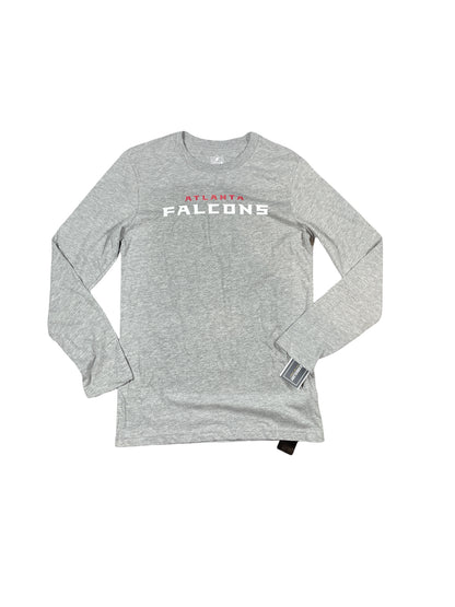 New Atlanta Falcons NFL Graphic Long Sleeve T-Shirt - Heather Grey - Men’s Small