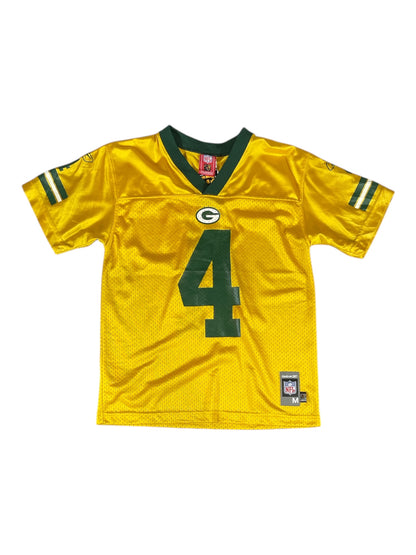 Brett Favre #4 Green Bay Packers Youth NFL Jersey – Reebok – Yellow – Kids M