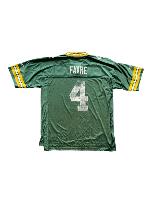 Vintage Reebok Green Bay Packers Brett Favre #4 NFL Jersey XL