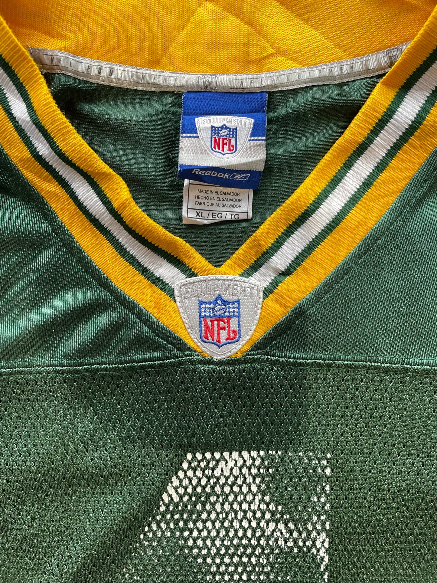 Vintage Reebok Green Bay Packers Brett Favre #4 NFL Jersey XL