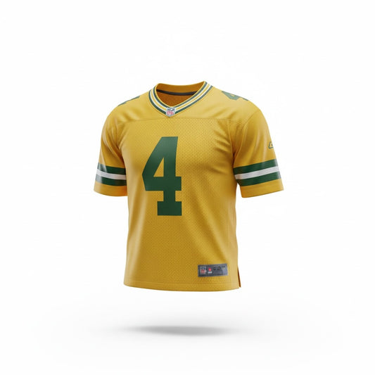 Brett Favre #4 Green Bay Packers Youth NFL Jersey – Reebok – Yellow – Kids M