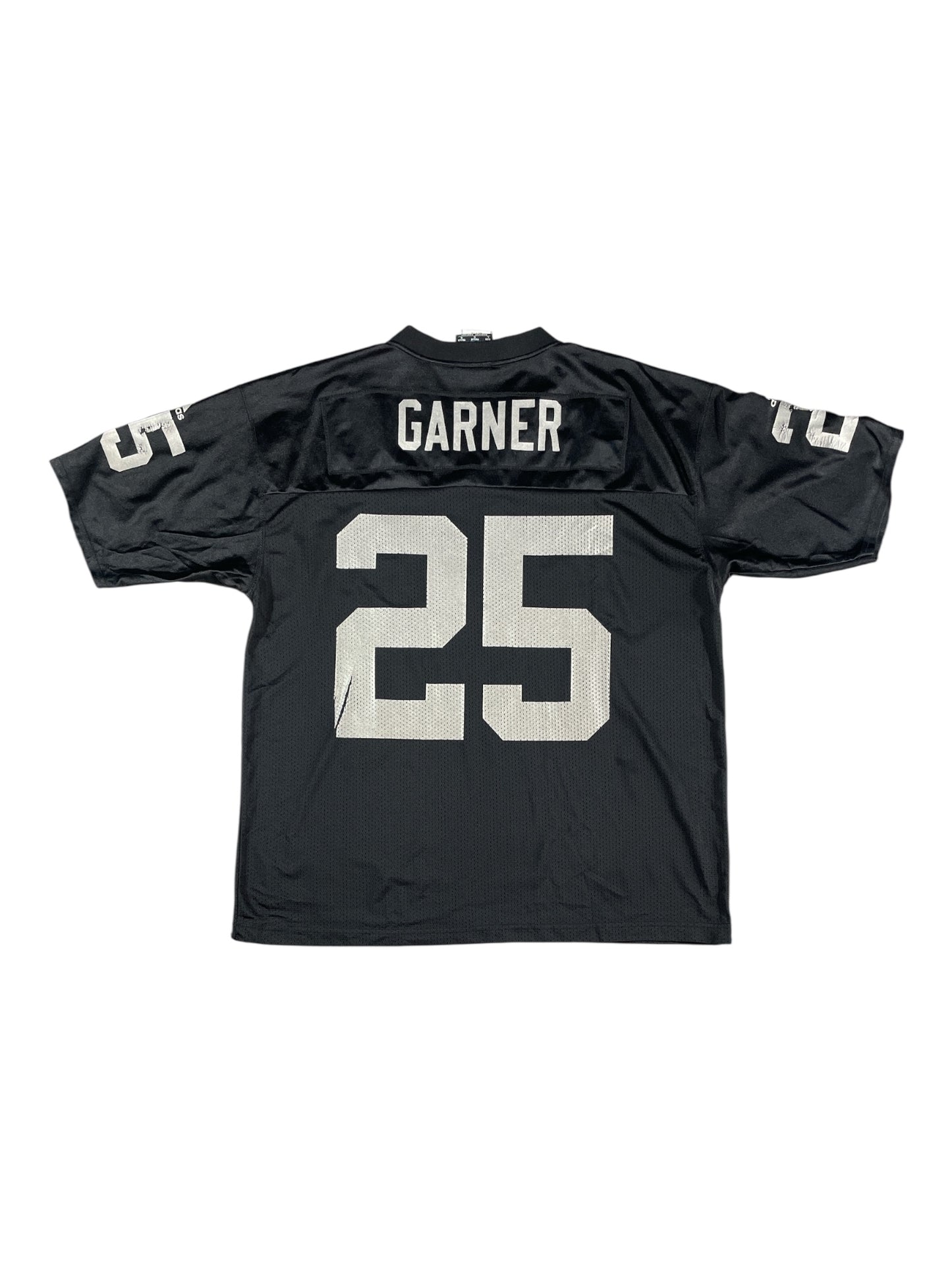 Charlie Garner Oakland Raiders #25 NFL Jersey – Adidas Vintage Raiders Jersey Black – Men’s Large