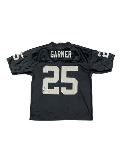 Charlie Garner Oakland Raiders #25 NFL Jersey – Adidas Vintage Raiders Jersey Black – Men’s Large