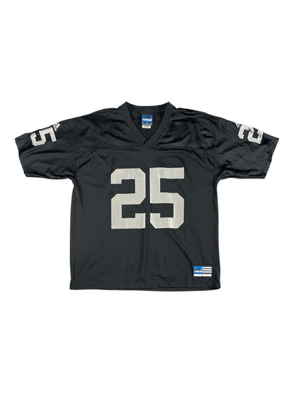 Charlie Garner Oakland Raiders #25 NFL Jersey – Adidas Vintage Raiders Jersey Black – Men’s Large