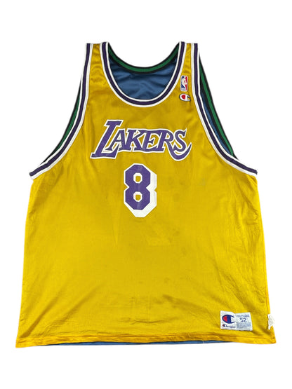 Vintage NBA Reversible Jersey – Kobe Bryant LA Lakers #8 / Kevin Garnett Minnesota Timberwolves #21 – Champion XXL – Pre-Loved