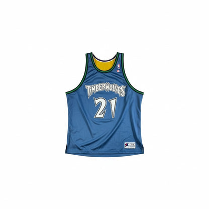 Vintage NBA Reversible Jersey – Kobe Bryant LA Lakers #8 / Kevin Garnett Minnesota Timberwolves #21 – Champion XXL – Pre-Loved