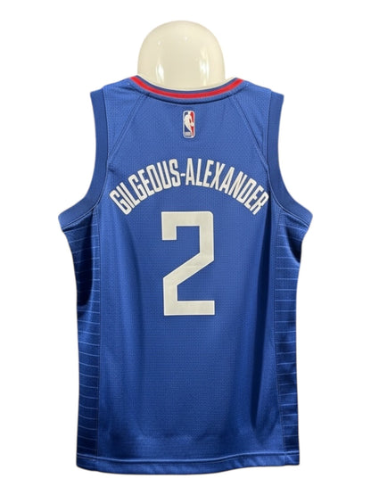 Shai Gilgeous-Alexander #2 LA Clippers NBA Jersey – Blue – Kids Small – Brand New