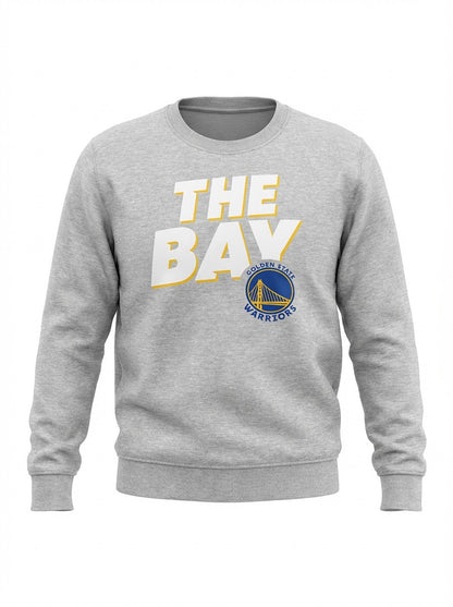 Golden State Warriors “The Bay” Fanatics Crewneck Sweatshirt – Grey (Brand New)