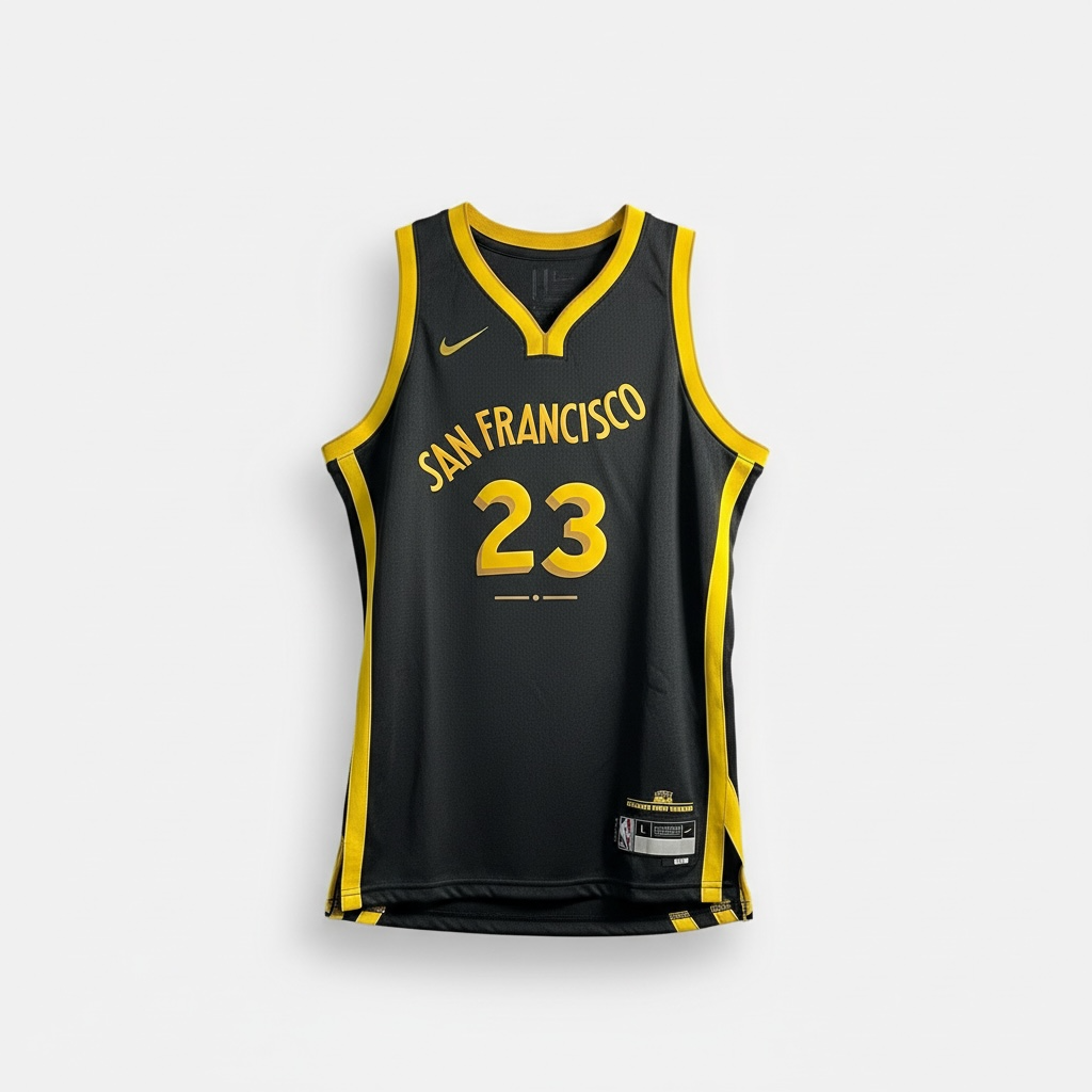 Draymond Green #23 Golden State Warriors NBA Jersey – Black Statement Edition – Youth Large – Brand New