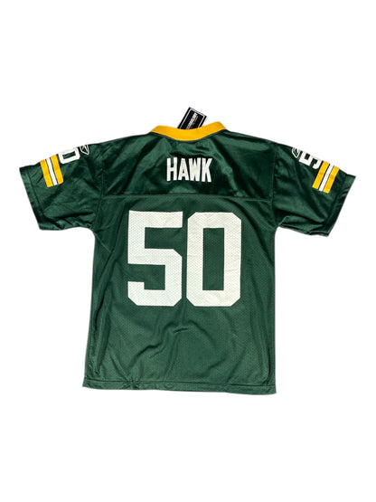Vintage - Green Bay Packers #50 Hawk Reebok NFL Youth Jersey – Green (Youth Medium)