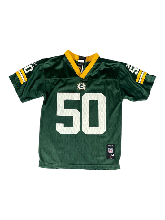 Vintage - Green Bay Packers #50 Hawk Reebok NFL Youth Jersey – Green (Youth Medium)