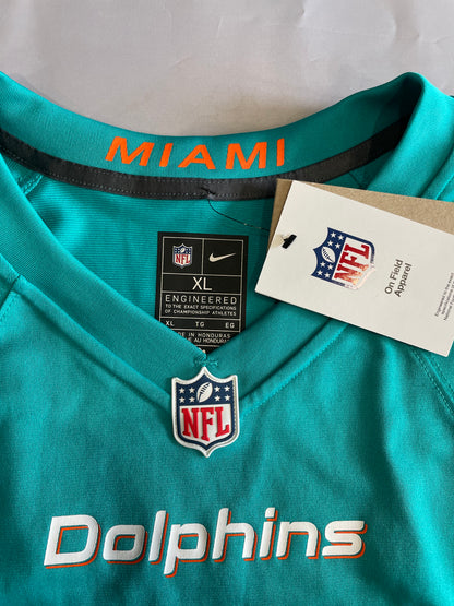 Nike Jaylen Waddle #17 Miami Dolphins Aqua NFL Game Jersey