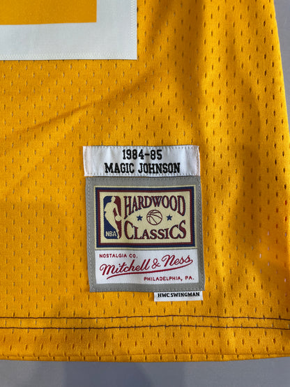 Mitchell & Ness Magic Johnson #32 Lakers Split Swingman Jersey – Small