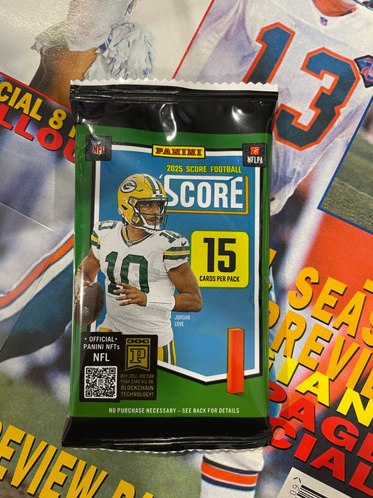2025 Panini Score NFL Trading Card Pack – 15 Cards – Mega Box Pack