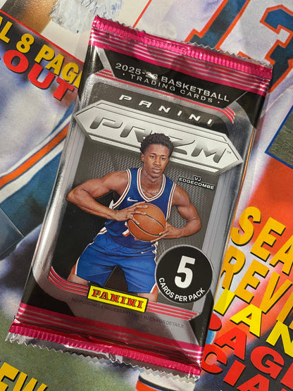 2025/26 Panini Prizm Basketball Trading Card Pack – 5 Cards