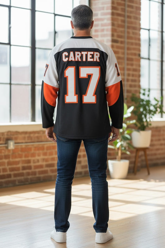 Vintage - Reebok Philadelphia Flyers Jeff Carter #17 NHL Jersey – Men’s Medium – Black Home Ice Hockey Shirt – Official Licensed