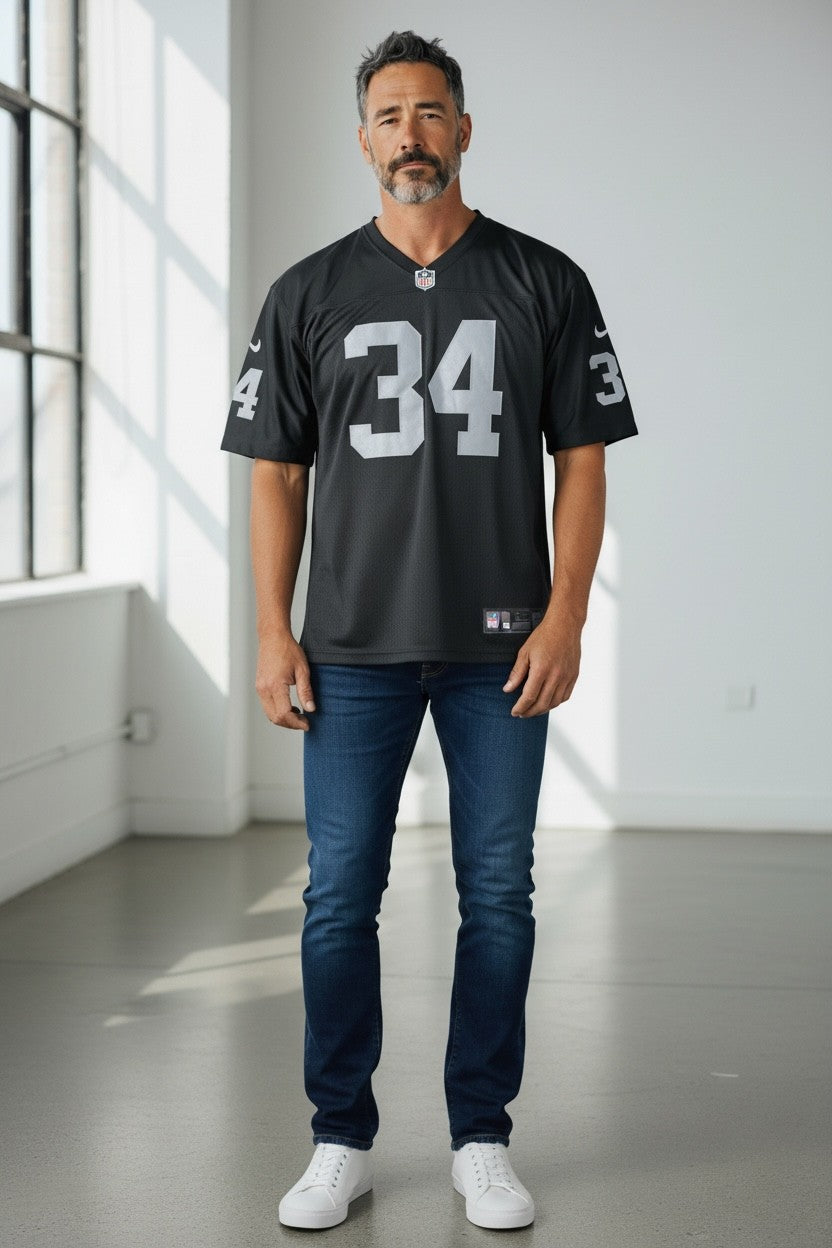 Bo Jackson Oakland Raiders #34 Throwback Jersey – Mitchell & Ness NFL Raiders Jersey Black