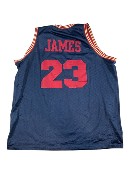 Cleveland Cavaliers LeBron James #23 Nike NBA Jersey – Navy/Red (Men’s 3XL, Pre-Loved)