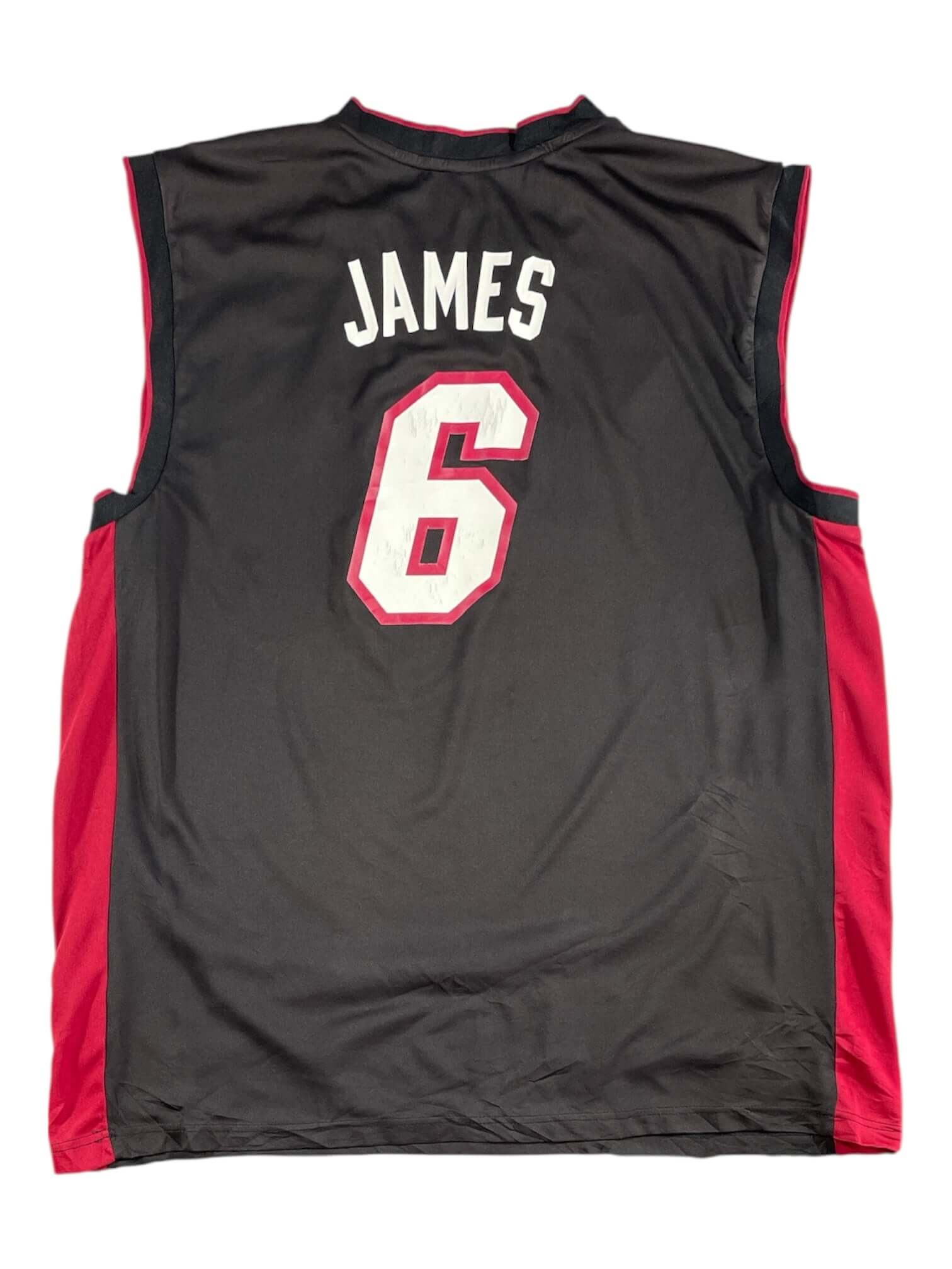 LeBron James #6 Miami Heat NBA Jersey (Back)- Adidas - Pre-loved