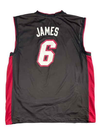 LeBron James #6 Miami Heat NBA Jersey (Back)- Adidas - Pre-loved