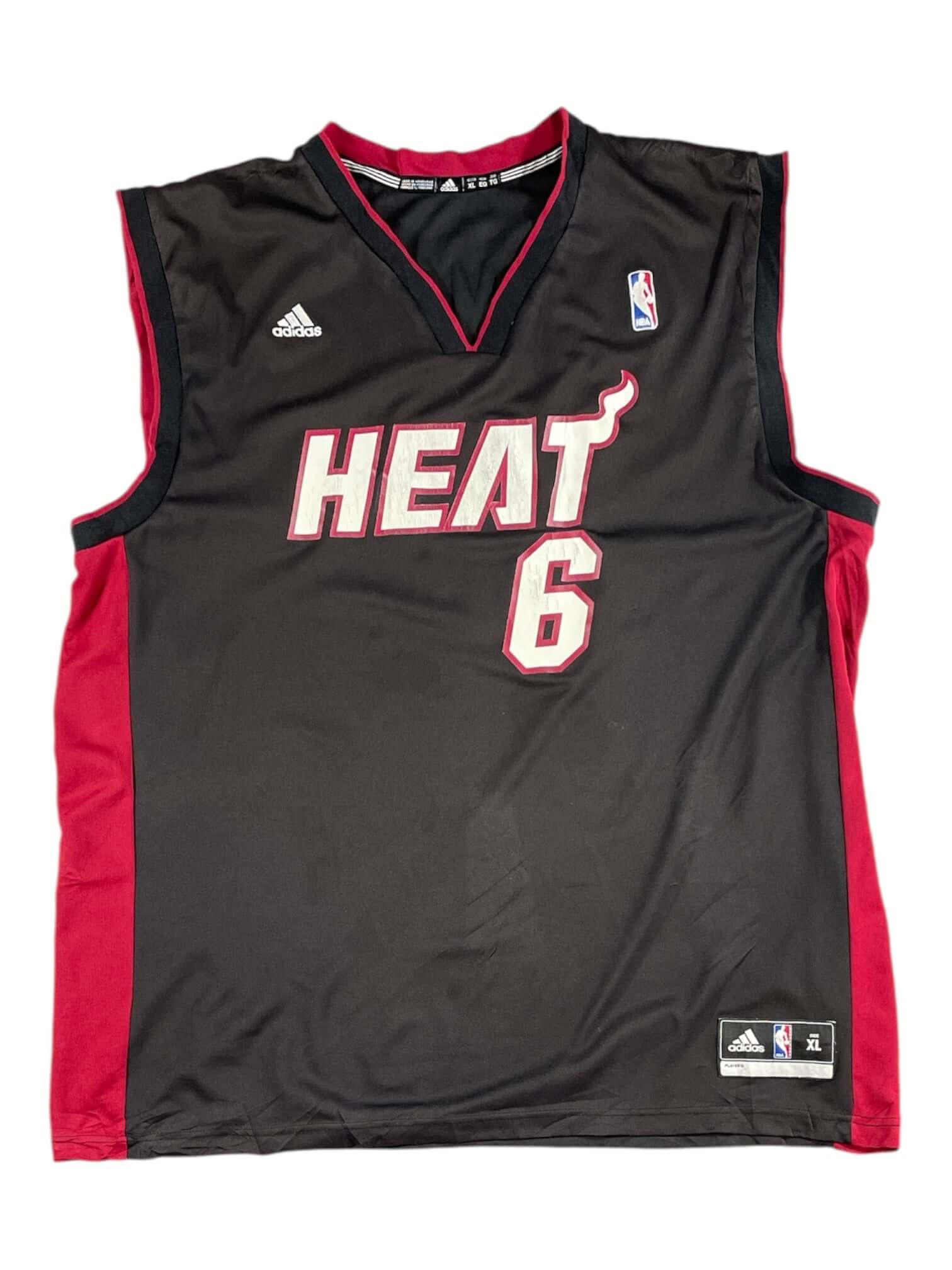 LeBron James #6 Miami Heat NBA Jersey (Front)- Adidas - Pre-loved