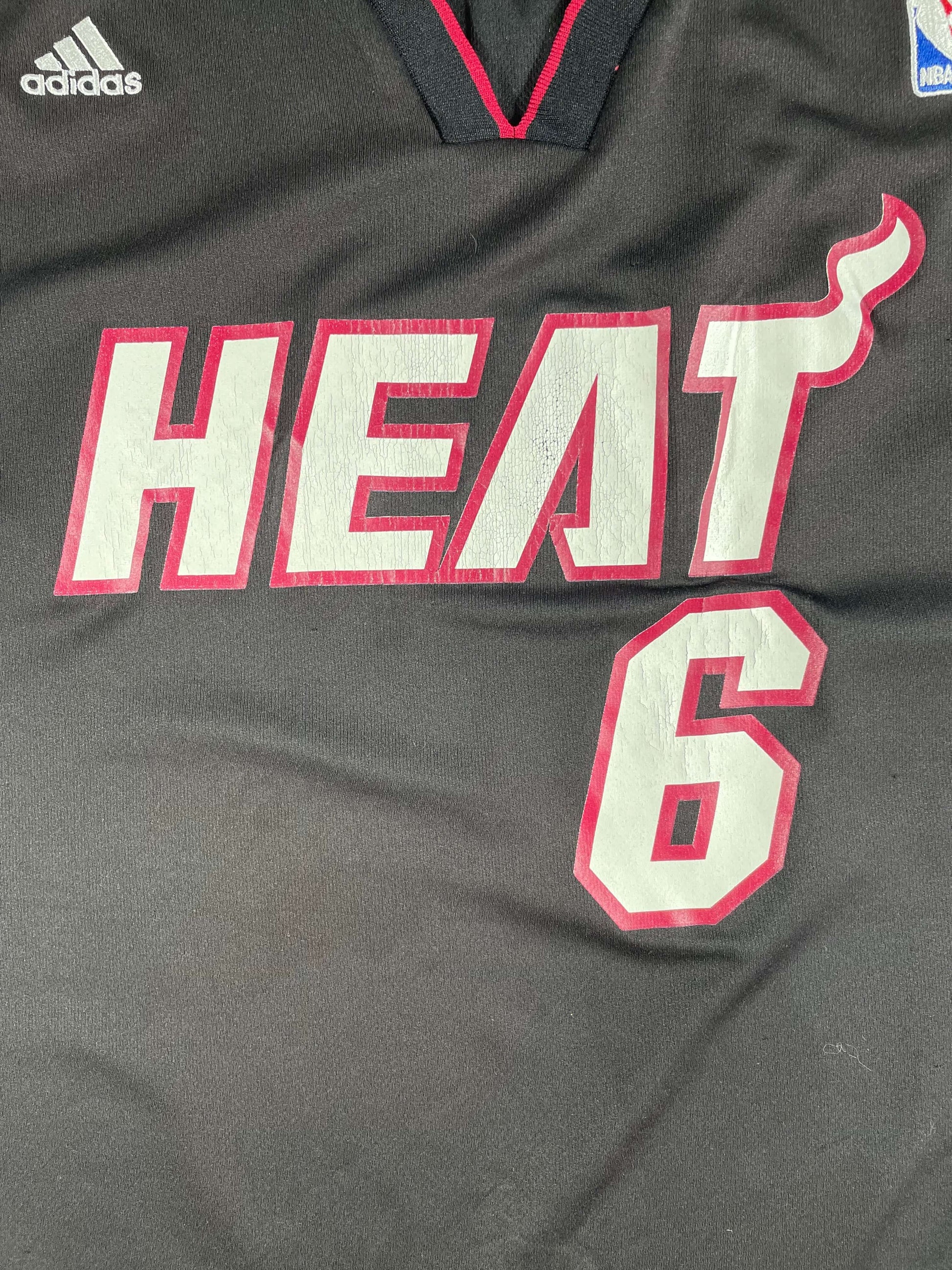 LeBron James #6 Miami Heat NBA Jersey front print)- Adidas - Pre-loved