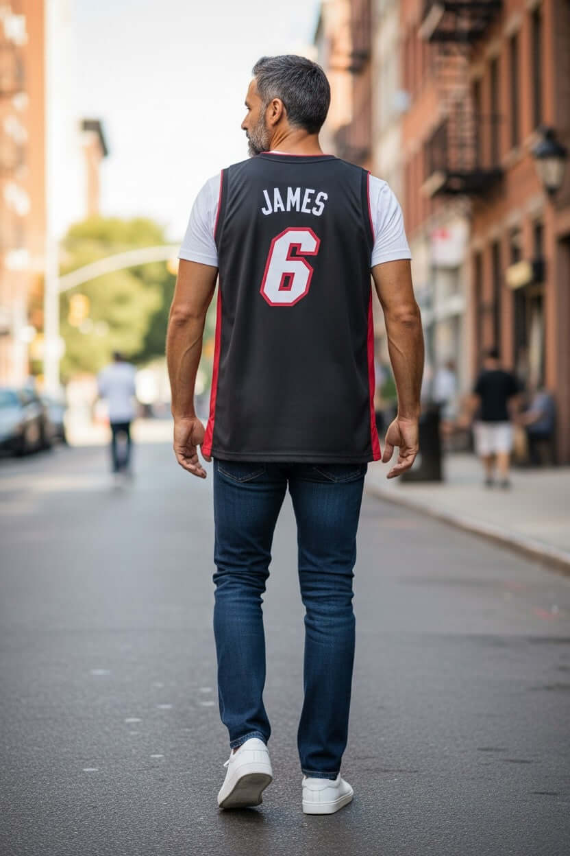 LeBron James #6 Miami Heat NBA Jersey - Adidas - Pre-loved