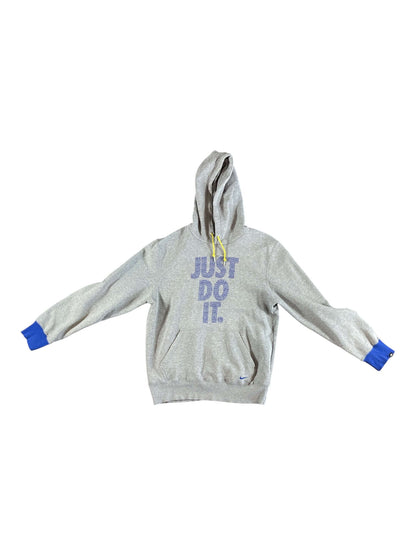 Nike “Just Do It” Hoodie – Grey – Men’s Medium – Blue Detail – Pre-Loved