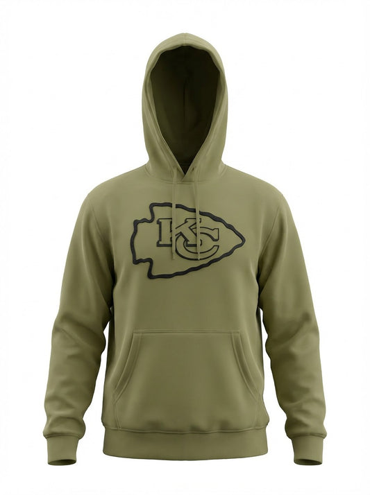 Kansas City Chiefs Fanatics Hoodie – Official NFL Olive Pullover