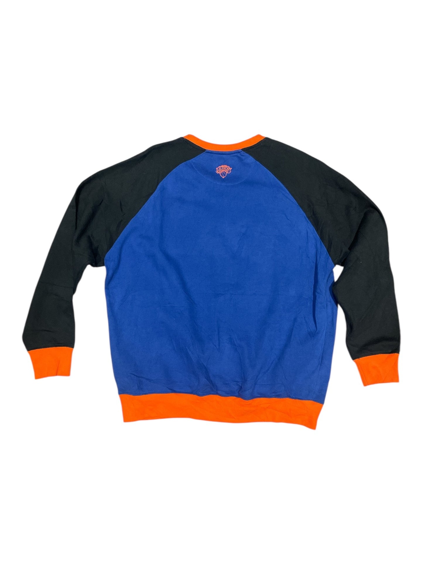 Vintage 90's UNK New York Knicks Sweatshirt - Orange Sleeve Block - Men's XL - Y2K NBA