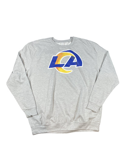 Los Angeles Rams Fanatics Logo Crewneck Sweatshirt – Grey (Brand New)